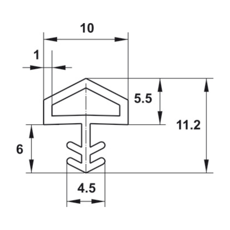 Đệm Khí Cho Cửa Hafele 950.51.200 – ảnh 3