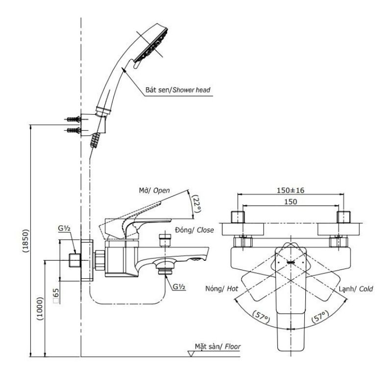 Bộ Sen Tắm Nóng Lạnh ToTo TBG07302V/TBW02006A – ảnh 2