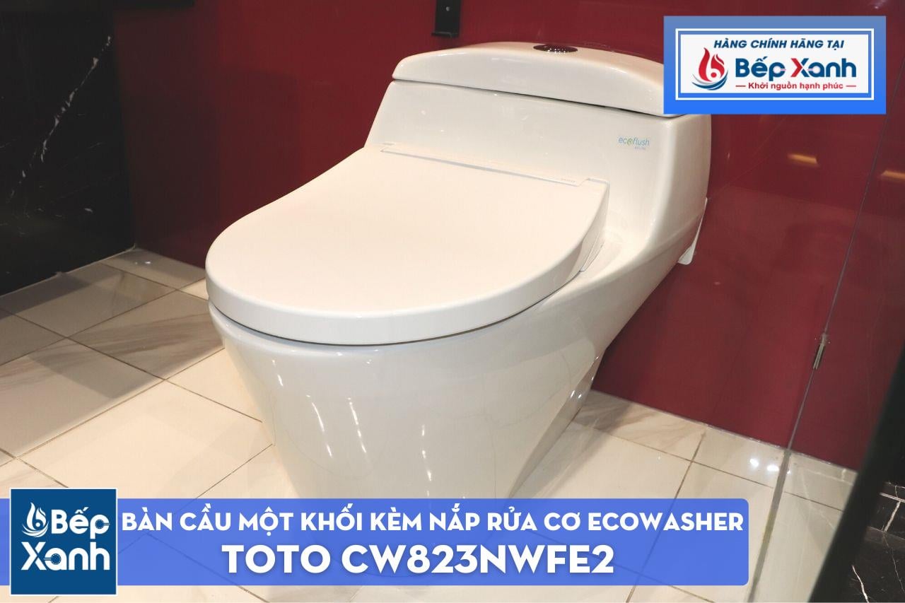 Bàn Cầu Một Khối ToTo CW823NWFE2 Kèm Nắp Rửa Cơ Ecowasher – ảnh 7
