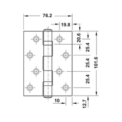 Bản lề lá 2 vòng bi Hafele 921.17.142 Inox 304 ảnh 2