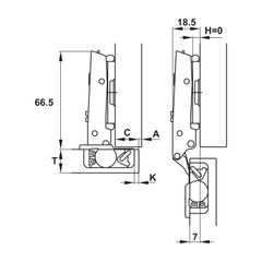 Bản lề Hafele 334.00.001 - Lắp trùm ngoài ảnh 3