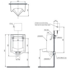 Bồn Tiểu Nam Treo Tường ToTo UT445H ảnh 2