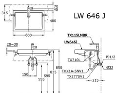 Chậu Rửa Bán Âm Bàn ToTo LW646JW/F ảnh 2