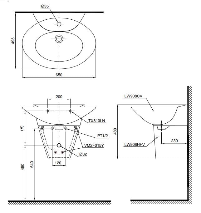 Chậu Rửa Chân Lửng ToTo LHT908C – ảnh 2