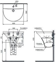 Chậu Rửa Chân Lửng ToTo LHT947CS ảnh 2