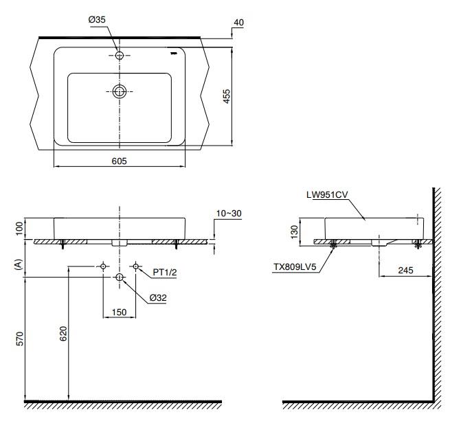 Chậu Rửa Đặt Bàn ToTo LT951C – ảnh 2