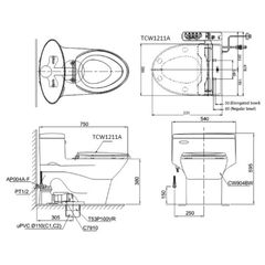 Bàn Cầu Một Khối ToTo MS904E4 ảnh 2