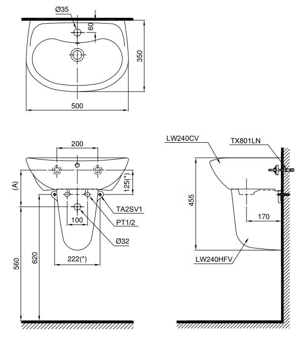 Chậu Rửa Chân Lửng ToTo LHT240CS#W – ảnh 2