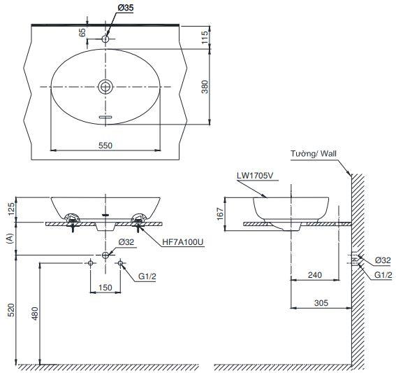 Chậu Rửa Đặt Bàn ToTo LT1705 – ảnh 2