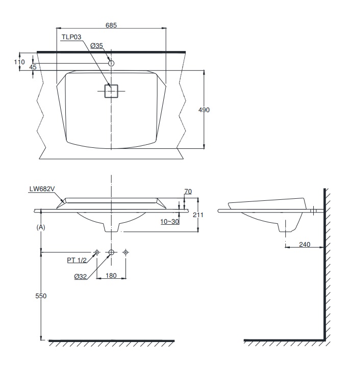 Chậu Rửa Đặt Bàn ToTo LT682 – ảnh 2