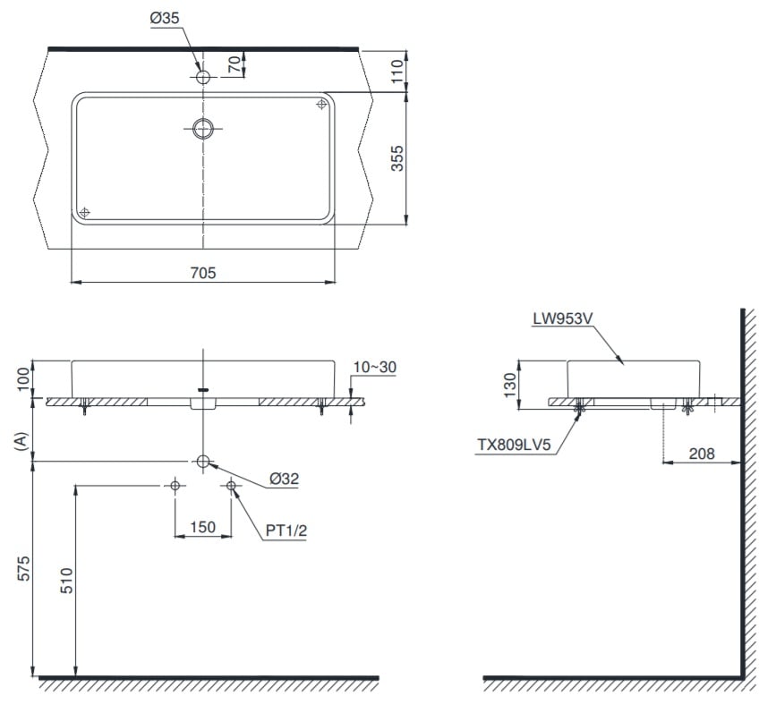 Chậu Rửa Đặt Bàn ToTo LT953 – ảnh 2