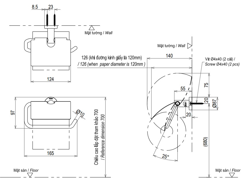 Lô Giấy Vệ Sinh ToTo YH406RV – ảnh 2