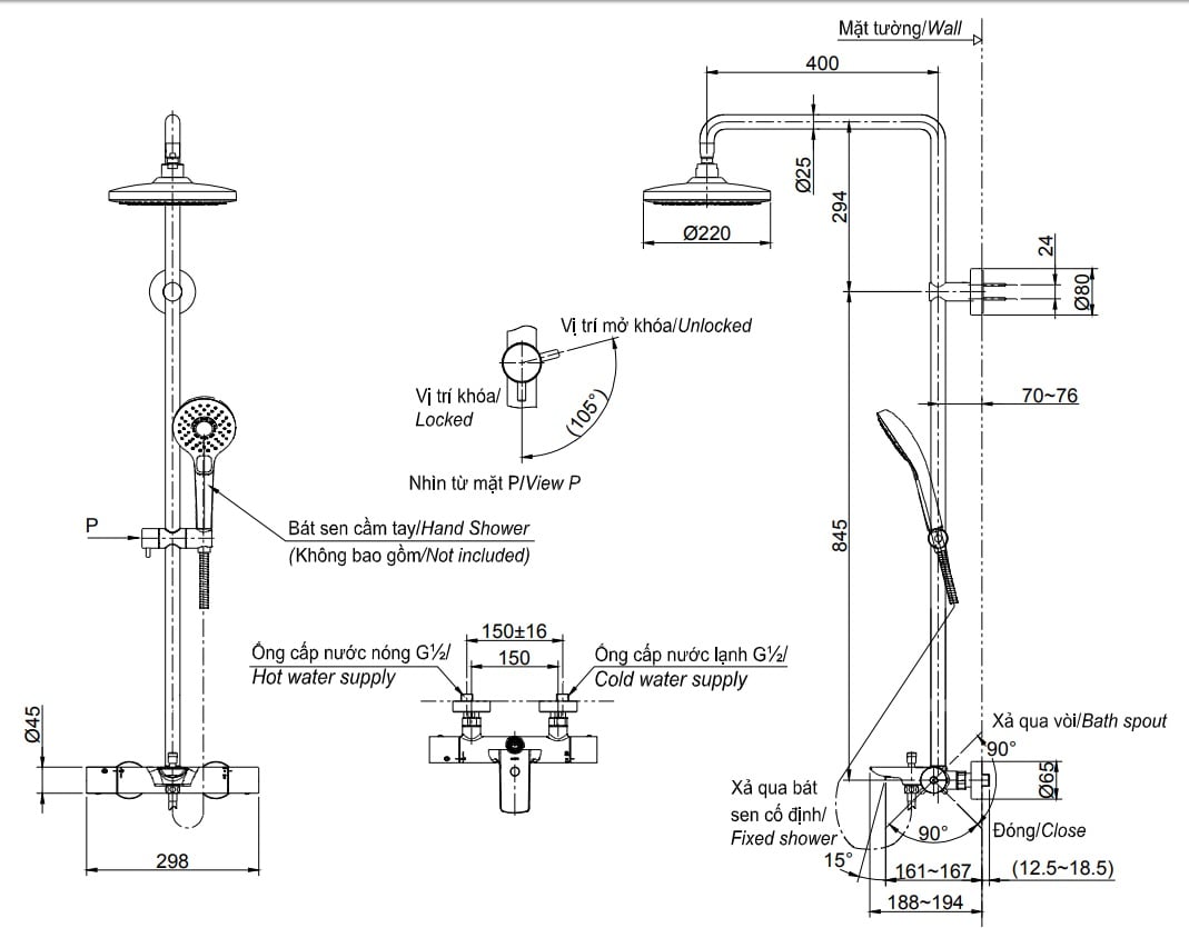 Sen Cây Nhiệt Độ ToTo TBW01401B – ảnh 2