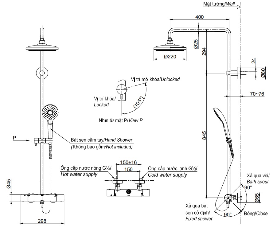Sen Cây Nhiệt Độ ToTo TBW01404B – ảnh 2
