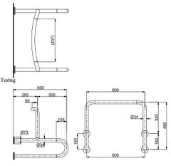 Thanh Tay Vịn ToTo T114CU2R#MLA/T110D3R(X4) ảnh 2