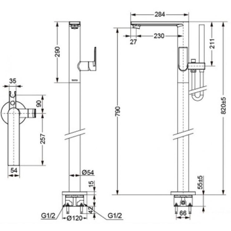 Vòi Xả Bồn Đặt Sàn ToTo DM359CF – ảnh 2