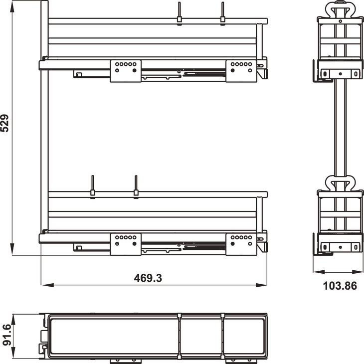 Kệ đựng gia vị Hafele Omero phải 150mm 549.20.840 - Giữ kệ đựng gia vị Omero phải 150mm Häfele 549.20.840 luôn sạch đẹp