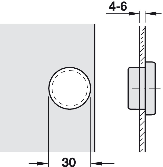 Nắp che chén bản lề Metalla Mini Hafele 311.43.230 – ảnh 2