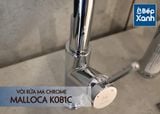 Vòi rửa chén nóng lạnh Malloca K081C / Đồng thau mạ chrome, dây Silicone