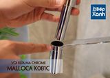 Vòi rửa chén nóng lạnh Malloca K081C / Đồng thau mạ chrome, dây Silicone