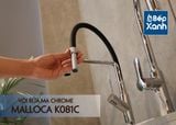 Vòi rửa chén nóng lạnh Malloca K081C / Đồng thau mạ chrome, dây Silicone