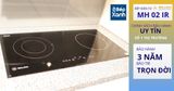 Bếp điện từ 2 vùng nấu Malloca MH 02IR / Bếp 1 điện 1 từ, Kính Eurokera
