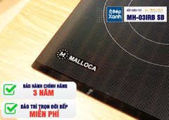 Bếp điện từ 3 vùng nấu Malloca MH 03IRB SB / Bếp 2 từ 1 điện, kính Eurokera chấm bi ảnh 5