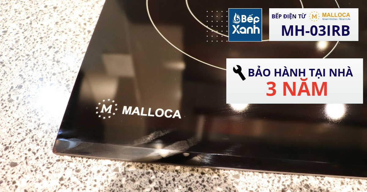 Bếp điện từ 3 vùng nấu Malloca MH-03IRB / 2 Vùng từ 1 vùng điện, kính Eurokera – ảnh 6