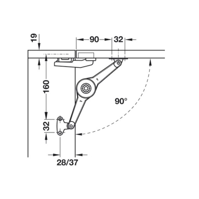 Bas cho phụ kiện tay nâng Hafele 373.66.694 – ảnh 4