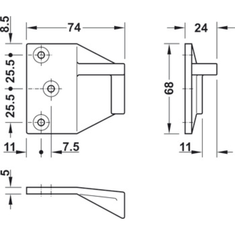 Bas Chốt Ngang Hafele 911.56.024 – ảnh 2