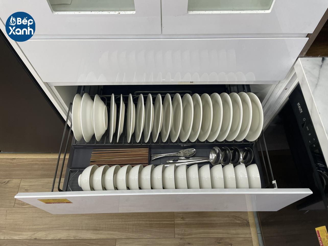 Kệ bát đĩa đa năng tủ dưới, nan Oval Grey N-Series Ecalite EKA-N9001 – ảnh 3