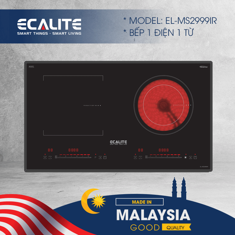 Bếp 1 điện 1 từ Ecalite EL-MS2999IR – ảnh 2