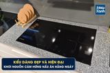 Bếp điện từ 3 vùng nấu Malloca MH 03IR N / Bếp 2 từ 1 điện, kính Eurokera chấm bi
