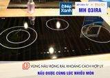 Bếp điện từ 3 vùng nấu Malloca MH 03IRA / Bếp 1 từ 2 điện, kính Eurokera