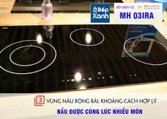 Bếp điện từ 3 vùng nấu Malloca MH 03IRA / Bếp 1 từ 2 điện, kính Eurokera ảnh 6
