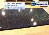Bếp điện từ 3 vùng nấu Malloca MH 03IRB SB / Bếp 2 từ 1 điện, kính Eurokera chấm bi