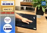 Bếp điện từ 3 vùng nấu Malloca MH 03IRB SB / Bếp 2 từ 1 điện, kính Eurokera chấm bi