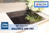 Bếp điện từ 3 vùng nấu Malloca MIR 593 / 2 Vùng từ 1 vùng điện, nhập khẩu Tây Ban Nha, kính Schott Ceran