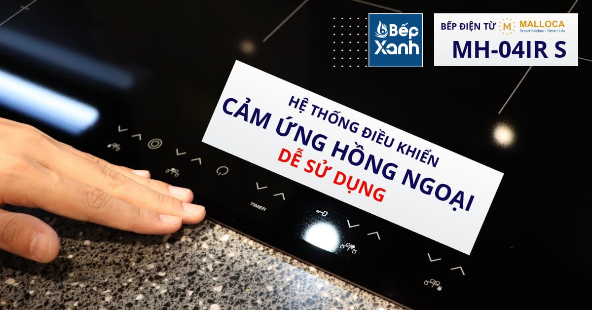 Bếp điện từ 4 vùng nấu Malloca MH-04IR S / 2 Vùng từ 2 vùng điện, kính Eurokera – ảnh 8