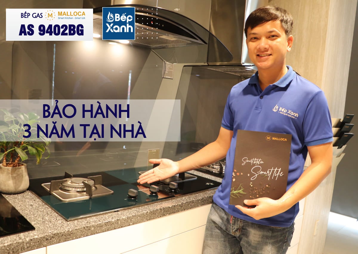 Bếp gas âm 2 vùng nấu Malloca AS 9402BG/ Màu đen + Xanh - Bếp gas âm Malloca AS 9402BG so với bản một màu Bếp gas âm 2 vùng nấu Malloca AS 9402BG/ Màu đen + Xanh - Bếp gas âm Malloca AS 9402BG so với bản một màu