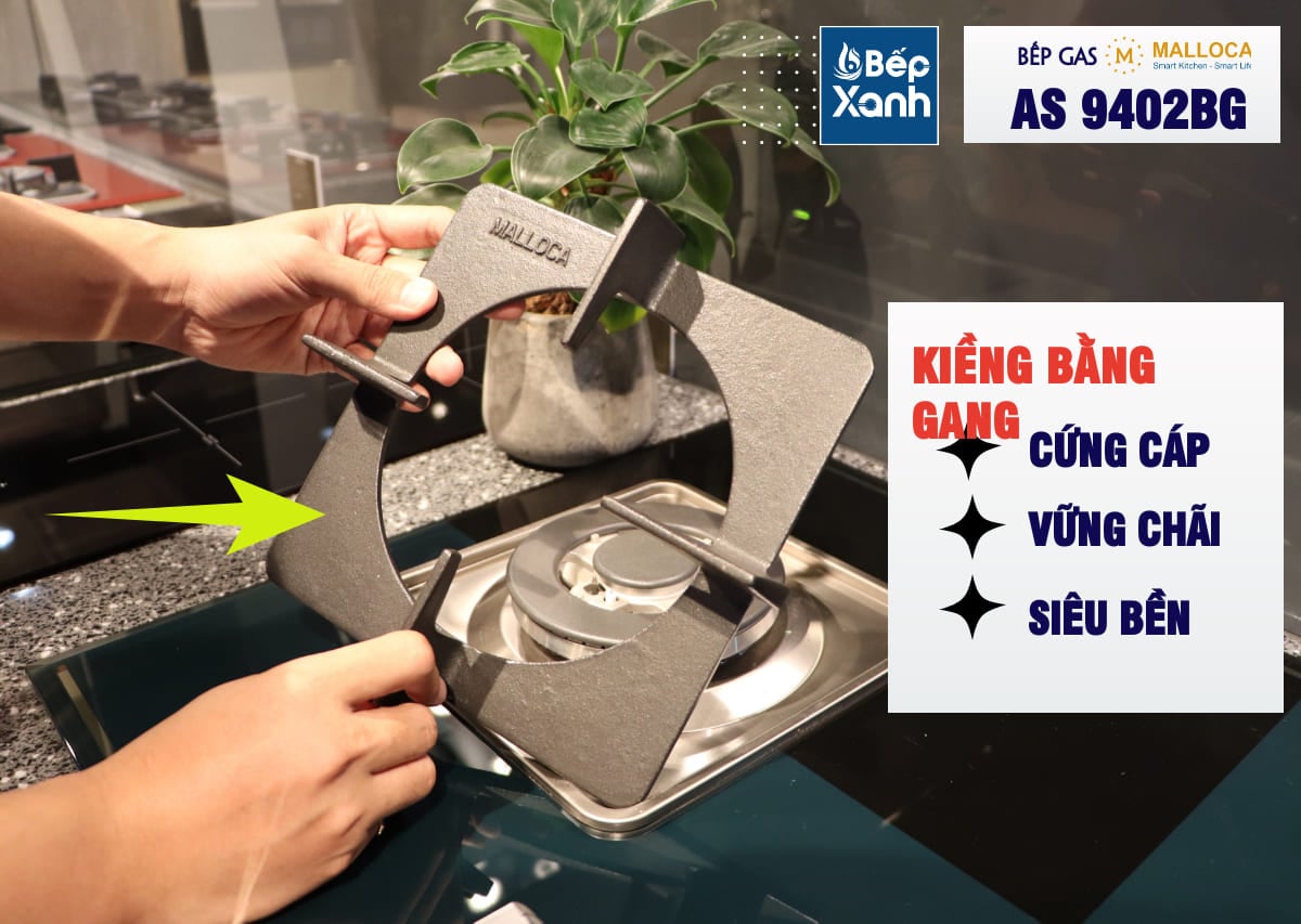 Bếp gas âm 2 vùng nấu Malloca AS 9402BG/ Màu đen + Xanh – ảnh 8