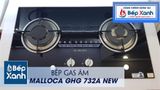Bếp gas âm 2 vùng nấu Malloca GHG 732A NEW/ Màu đen