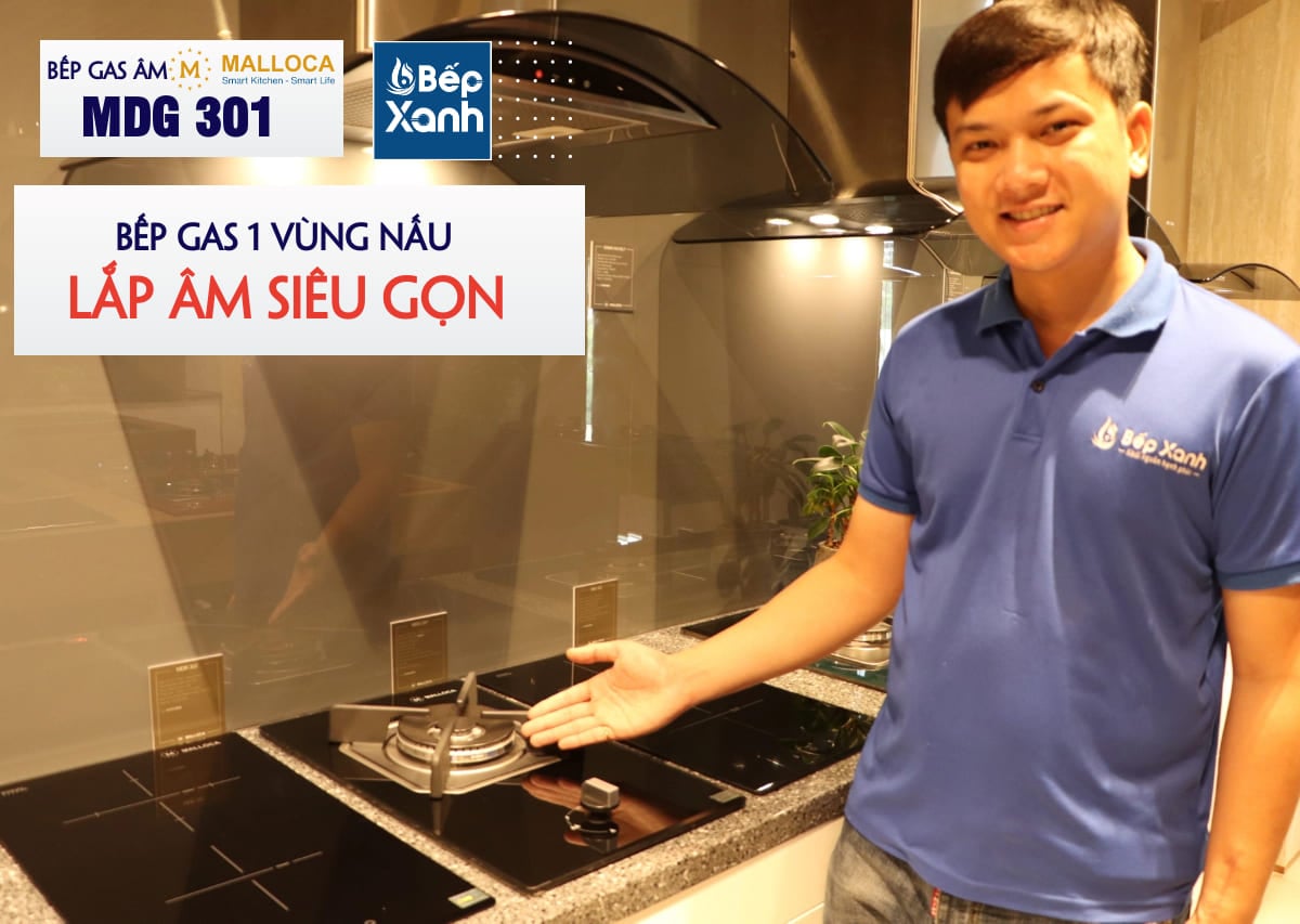 Bếp kính âm Malloca 1 gas dạng domino MDG 301 - Ghép MDG 301 thành cụm bếp domino Bếp kính âm Malloca 1 gas dạng domino MDG 301 - Ghép MDG 301 thành cụm bếp domino
