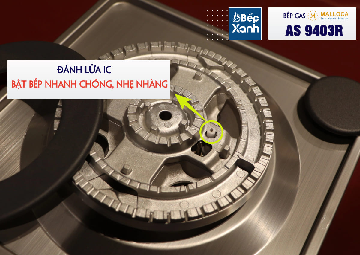 Bếp gas âm 3 vùng nấu MALLOCA AS 9403R/ Màu đỏ - Lắp đặt và phối màu Bếp gas âm 3 vùng nấu MALLOCA AS 9403R/ Màu đỏ - Lắp đặt và phối màu
