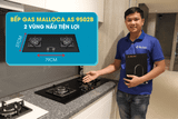 Bếp gas âm 2 vùng nấu Malloca AS 9502B/ Màu đen