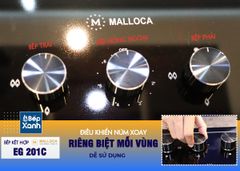 Bếp Gas Kết Hợp Hồng Ngoại 3 vùng nấu Malloca EG 201C/ Màu đen ảnh 9