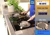 Bếp Gas Kết Hợp Hồng Ngoại 3 vùng nấu Malloca EG 201C/ Màu đen