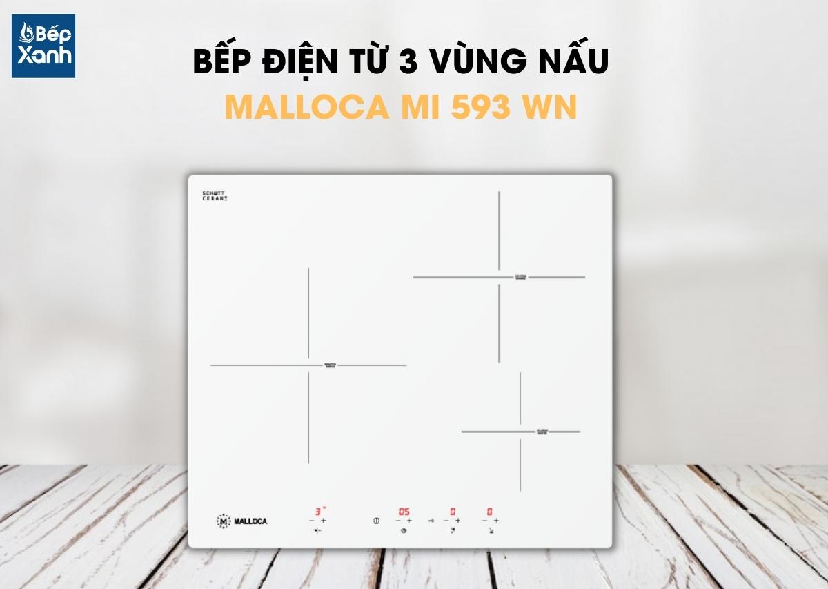 Bếp từ 3 vùng nấu Malloca MI 593W / Nhập khẩu Tây Ban Nha / Kính Schott Ceran trắng sữa - Bếp từ Malloca MI 593W: điểm nhấn kính trắng Bếp từ 3 vùng nấu Malloca MI 593W / Nhập khẩu Tây Ban Nha / Kính Schott Ceran trắng sữa - Bếp từ Malloca MI 593W: điểm nhấn kính trắng