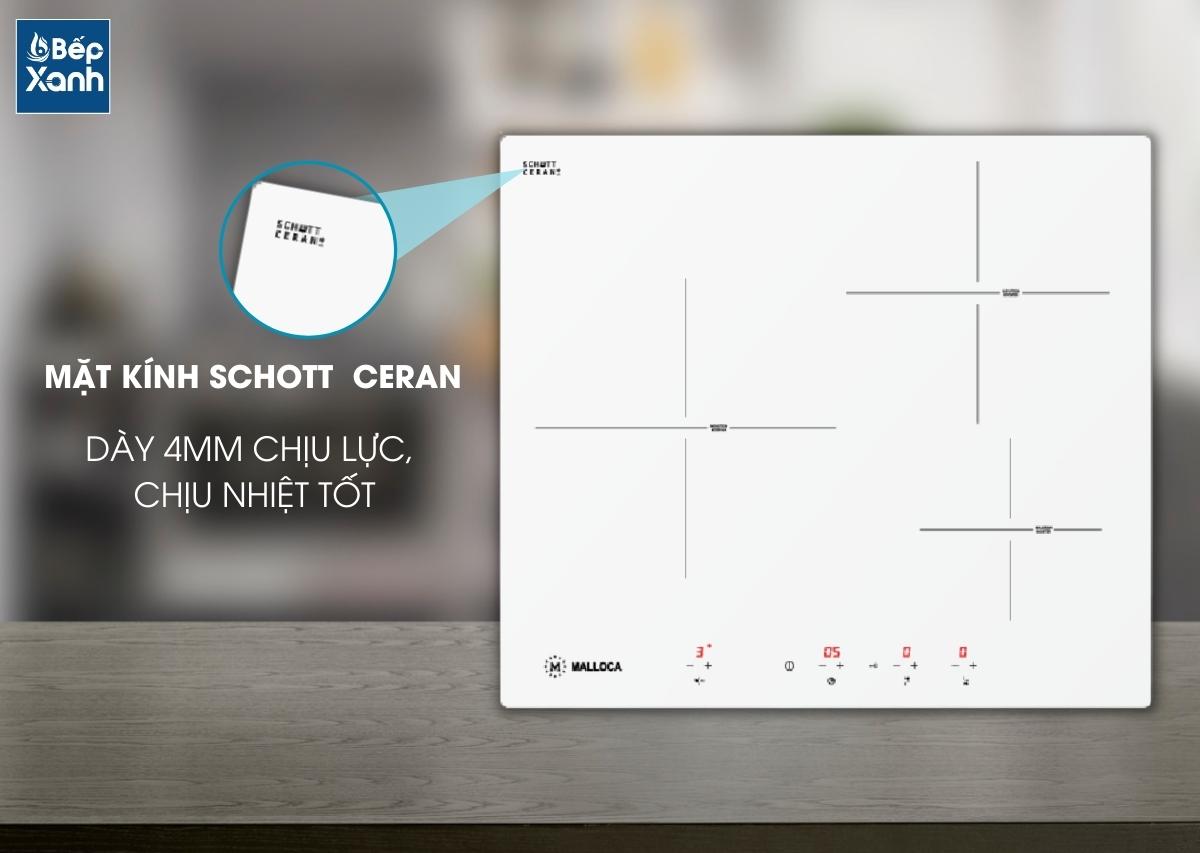 Bếp từ 3 vùng nấu Malloca MI 593W / Nhập khẩu Tây Ban Nha / Kính Schott Ceran trắng sữa - Vệ sinh và giữ mặt kính trắng luôn đẹp Bếp từ 3 vùng nấu Malloca MI 593W / Nhập khẩu Tây Ban Nha / Kính Schott Ceran trắng sữa - Vệ sinh và giữ mặt kính trắng luôn đẹp