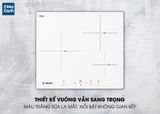 Bếp từ 3 vùng nấu Malloca MI 593W / Nhập khẩu Tây Ban Nha / Kính Schott Ceran trắng sữa
